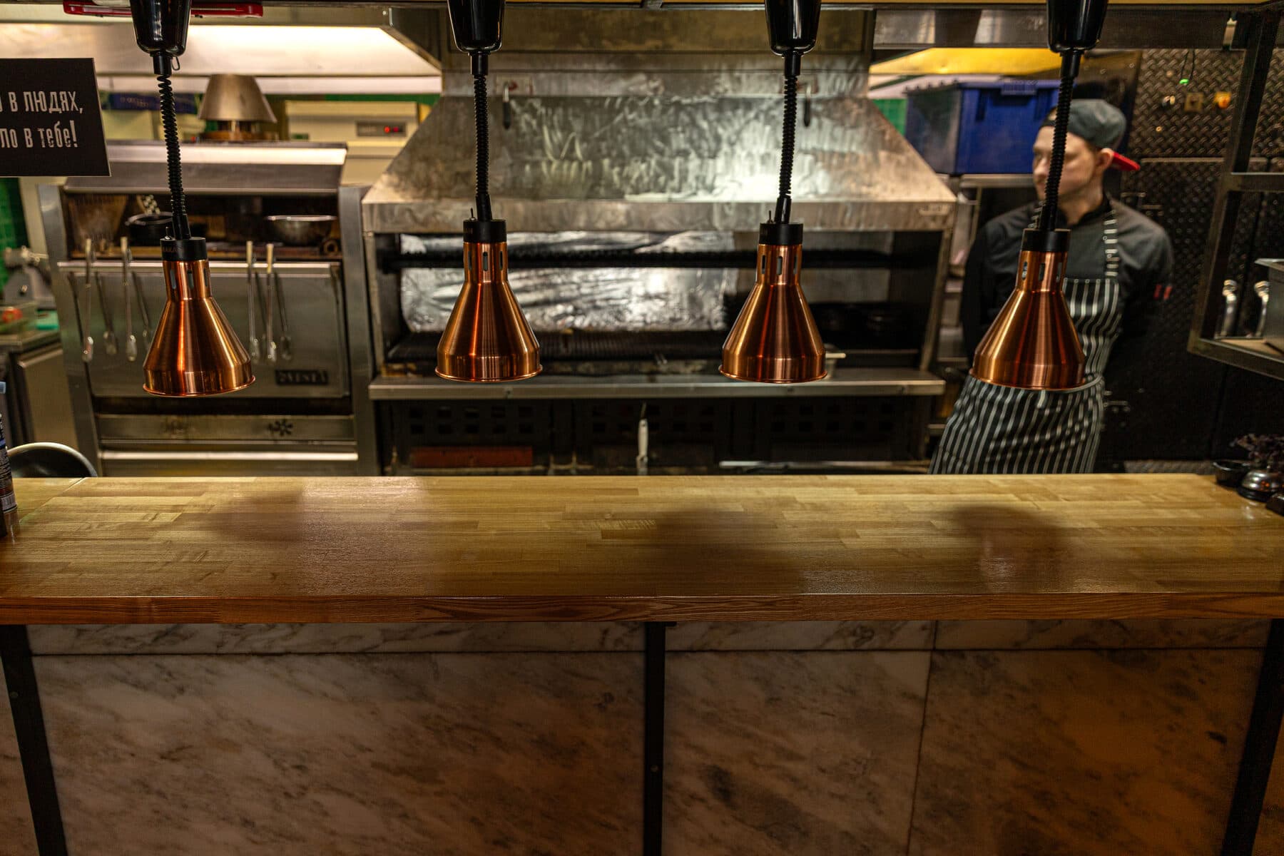 TAMO ash restaurant table — natural varnish finish